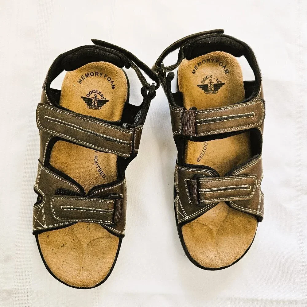 Men's Dockers Outdoor Sport Sandal Shoes Waterproof Minimalist Casual Size 8W